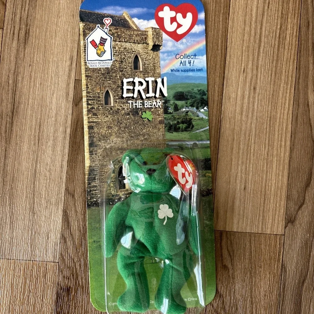 1999 McDonald's TY Teenie International Mini Beanie Babies Bears COMPLETE Set 4